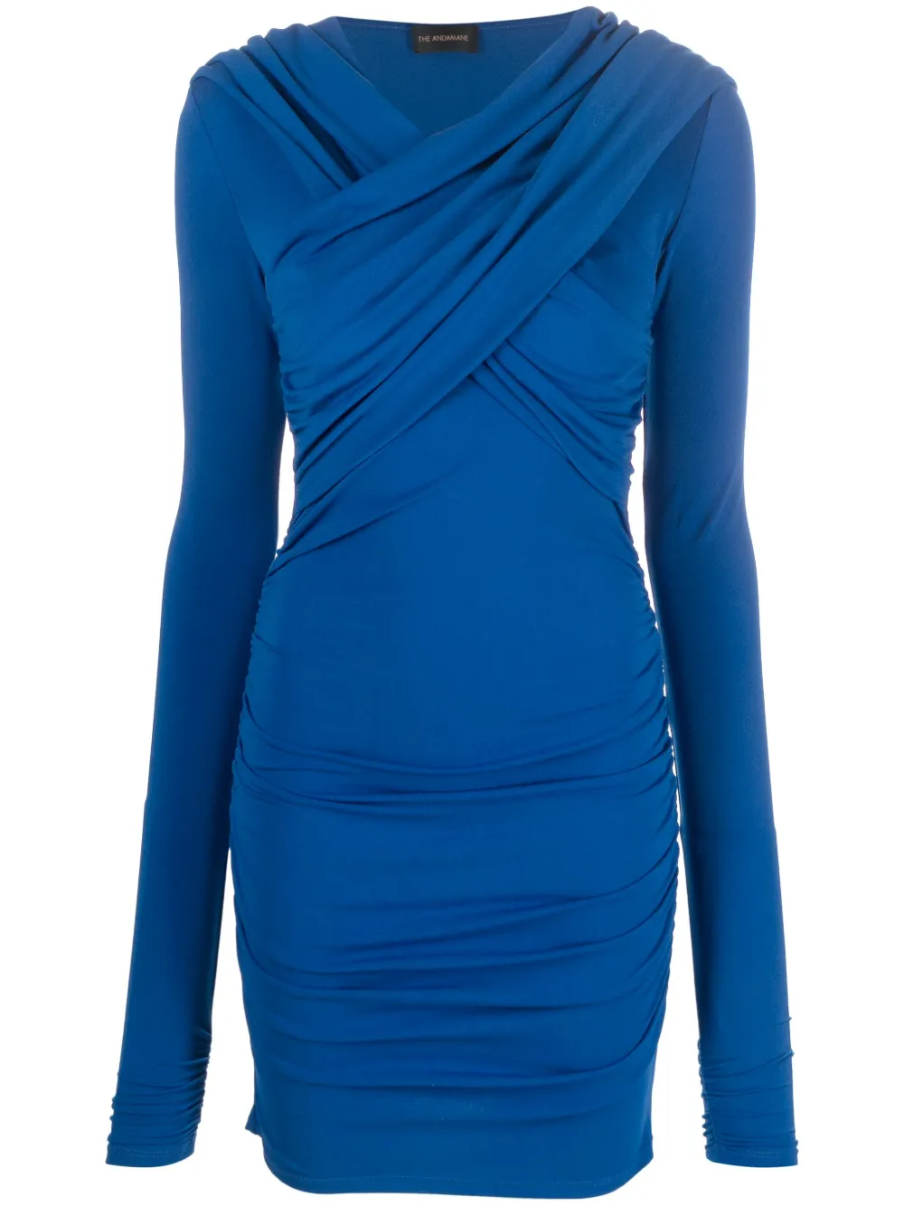 THE ANDAMANE Mini-jurk met ruches Blauw