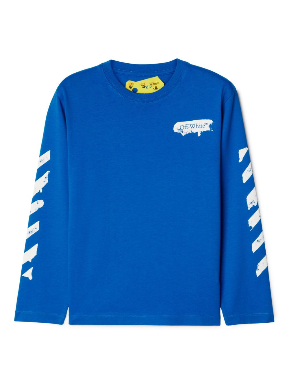 Off-White Kids Katoenen sweater met print Blauw