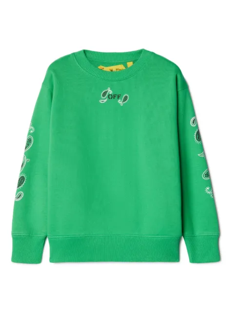 Off-White Kids sudadera con estampado bandana