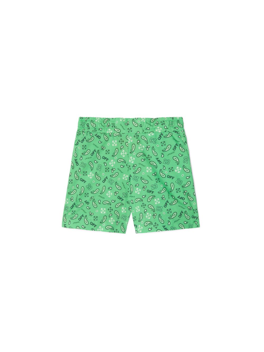 Off-white Kids' Bandana Shorts In Green