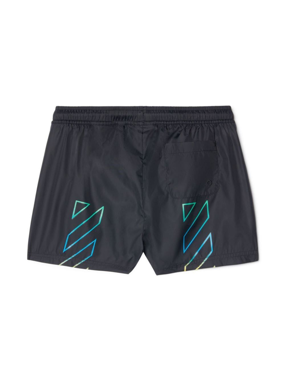 Shop Off-white Diag Rainbow Swim Shorts In Black