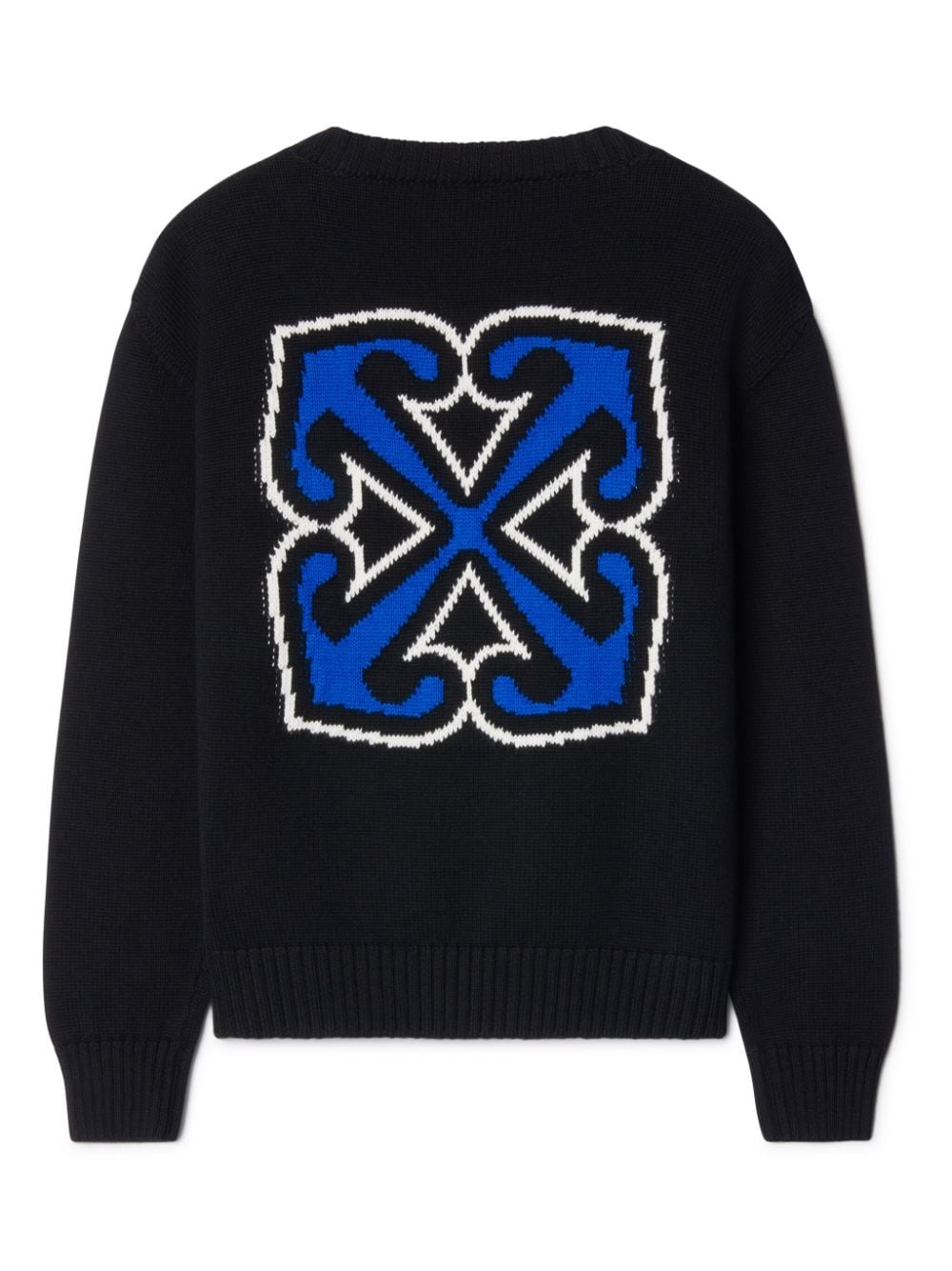 Shop Off-white Ow Patch Cotton Jumper In Black