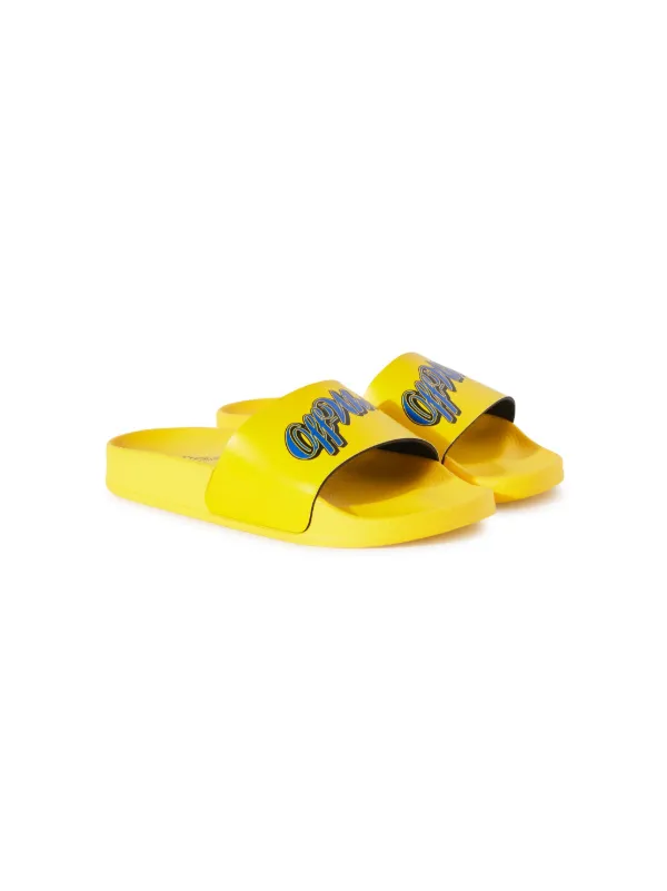 Off white yellow clearance slides