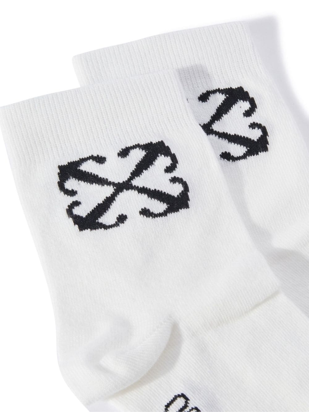 Shop Off-white Arrow Logo-jacquard Socks In White