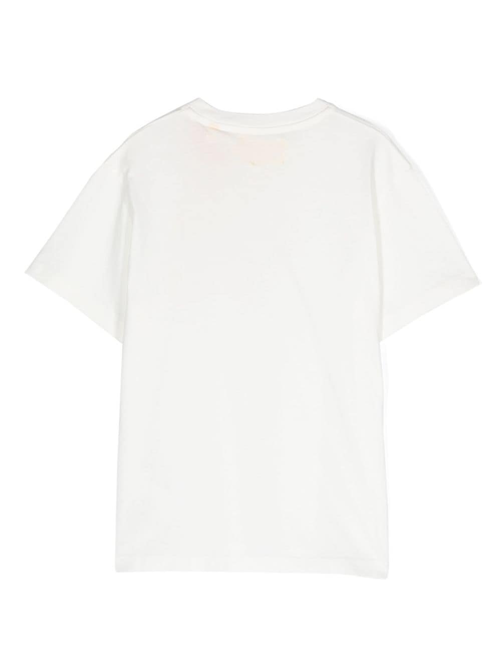 Off-White Kids Stamp Off katoenen T-shirt Wit