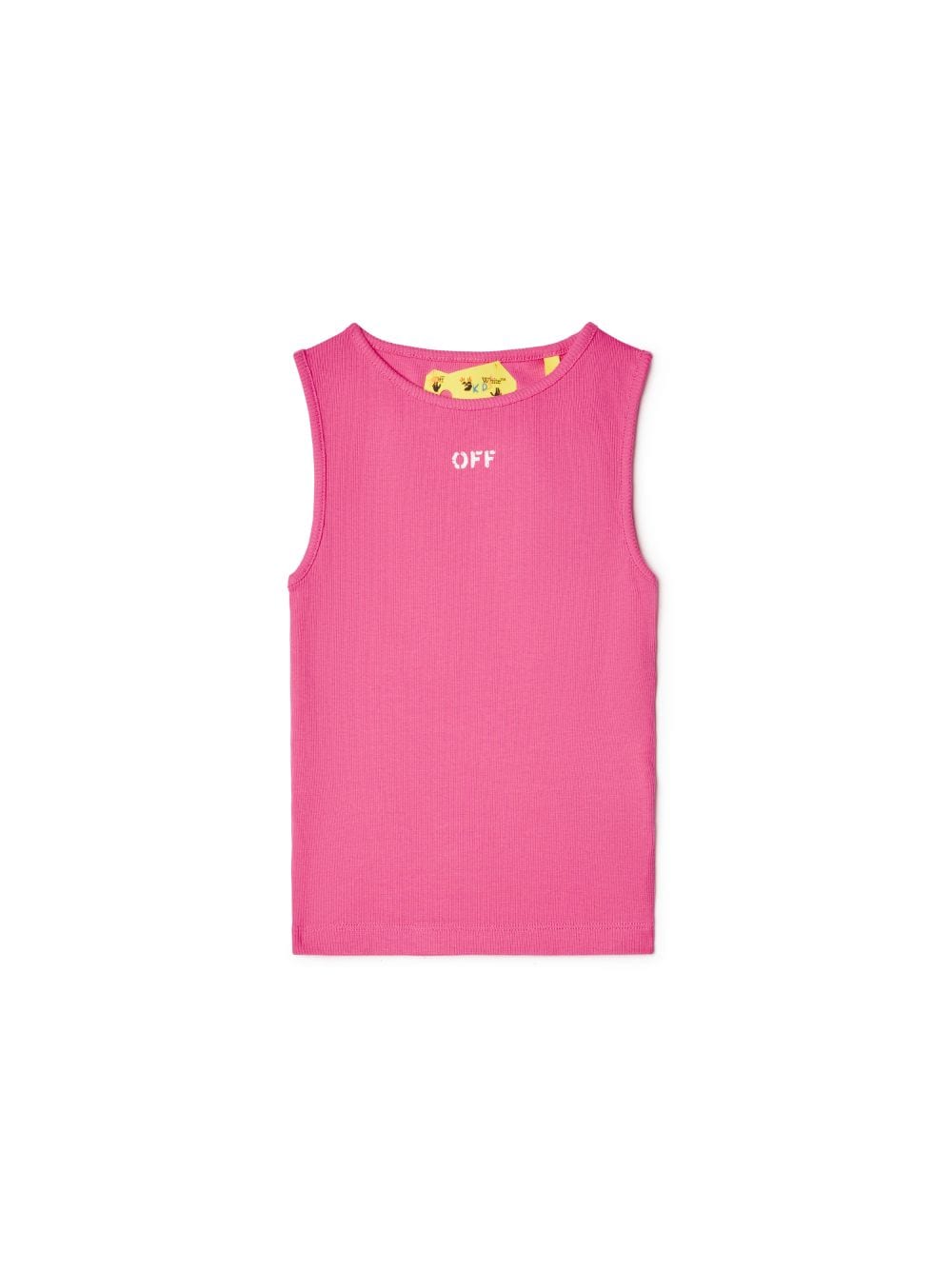 Shop Off-white Off Stamp Plain Ribbed Tank Fuchsia Whit In Pink