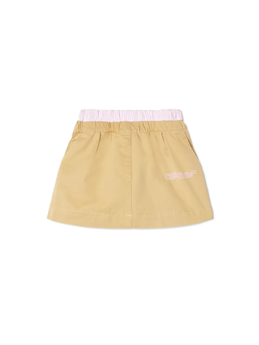 Shop Off-white Big Bookish Double Waistband Skirt In Neutrals