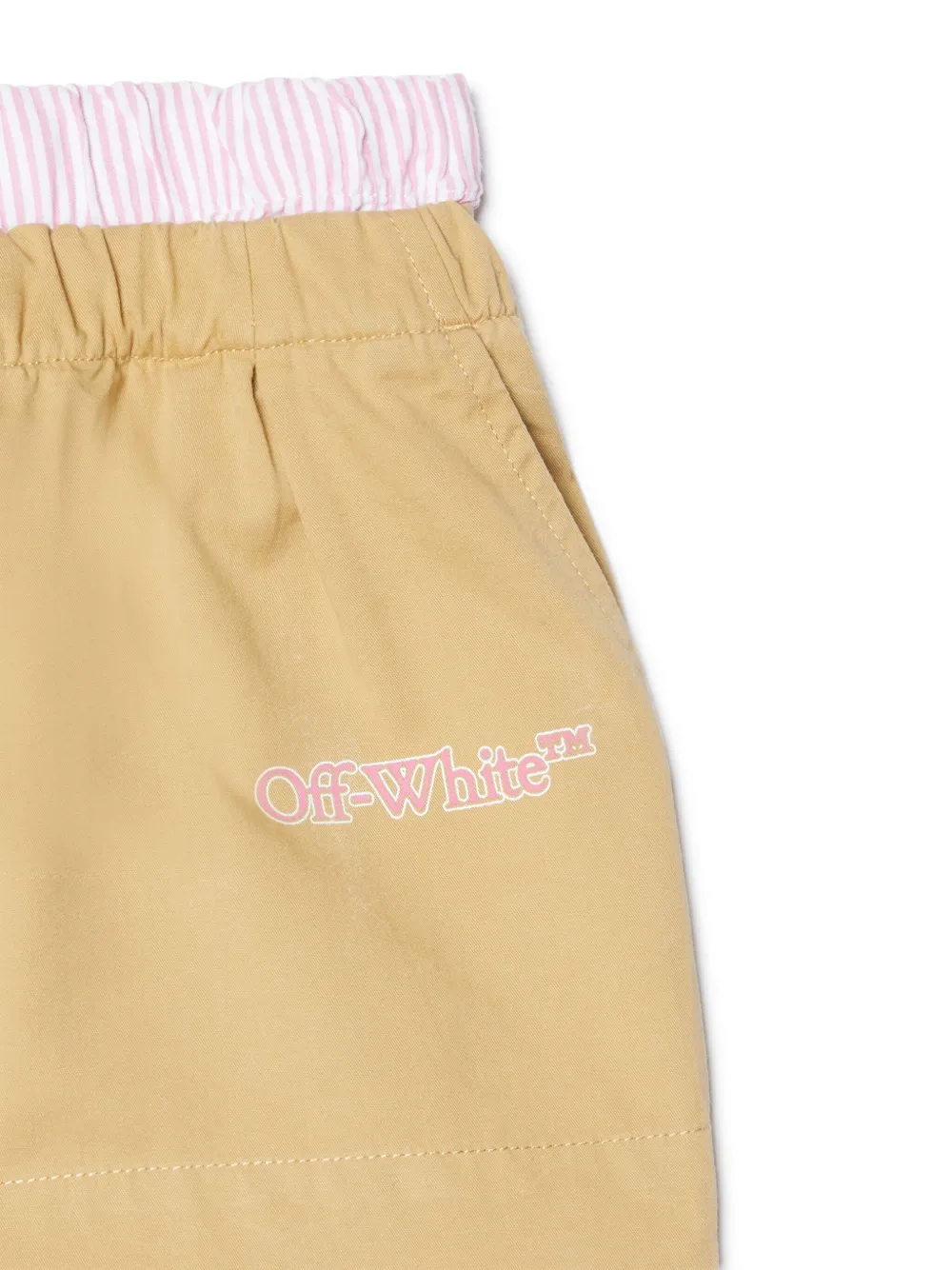 Off-White Kids Big Bookish katoenen rok Beige