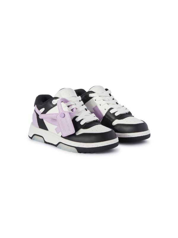 Off White Kids Black Purple Out Of Office Sneakers