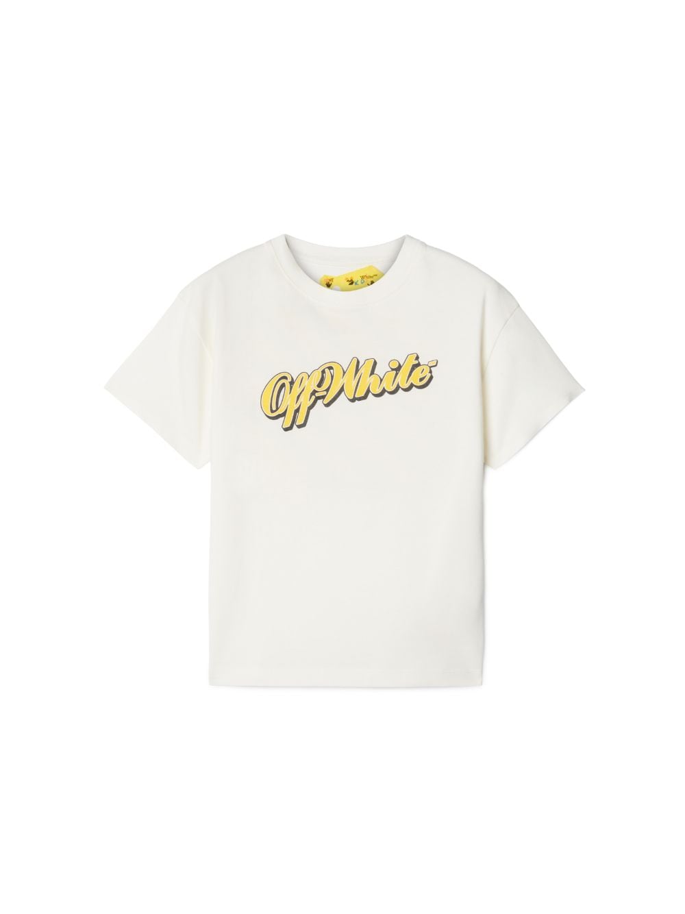 Off-white Kids' Baseball Logo S/s Tee In White