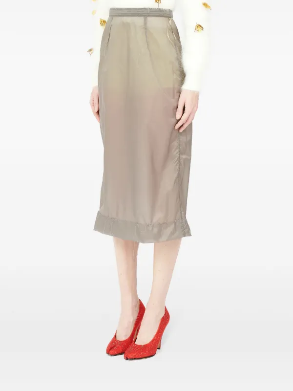 Maison Margiela Inside Out four-stitch Skirt | Grey | FARFETCH