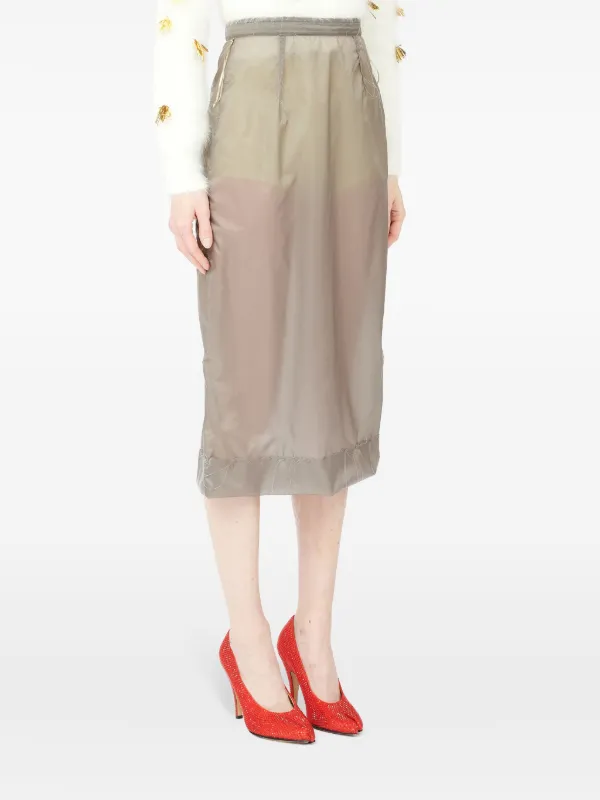 Maison Margiela Inside Out four-stitch Skirt | Grey | FARFETCH