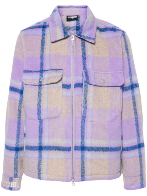 Pleasures Folklore plaid felted jacket