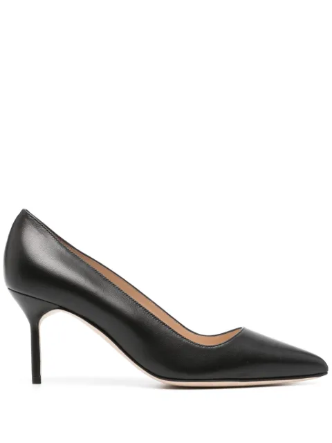 Manolo Blahnik 70mm Tora leather pumps