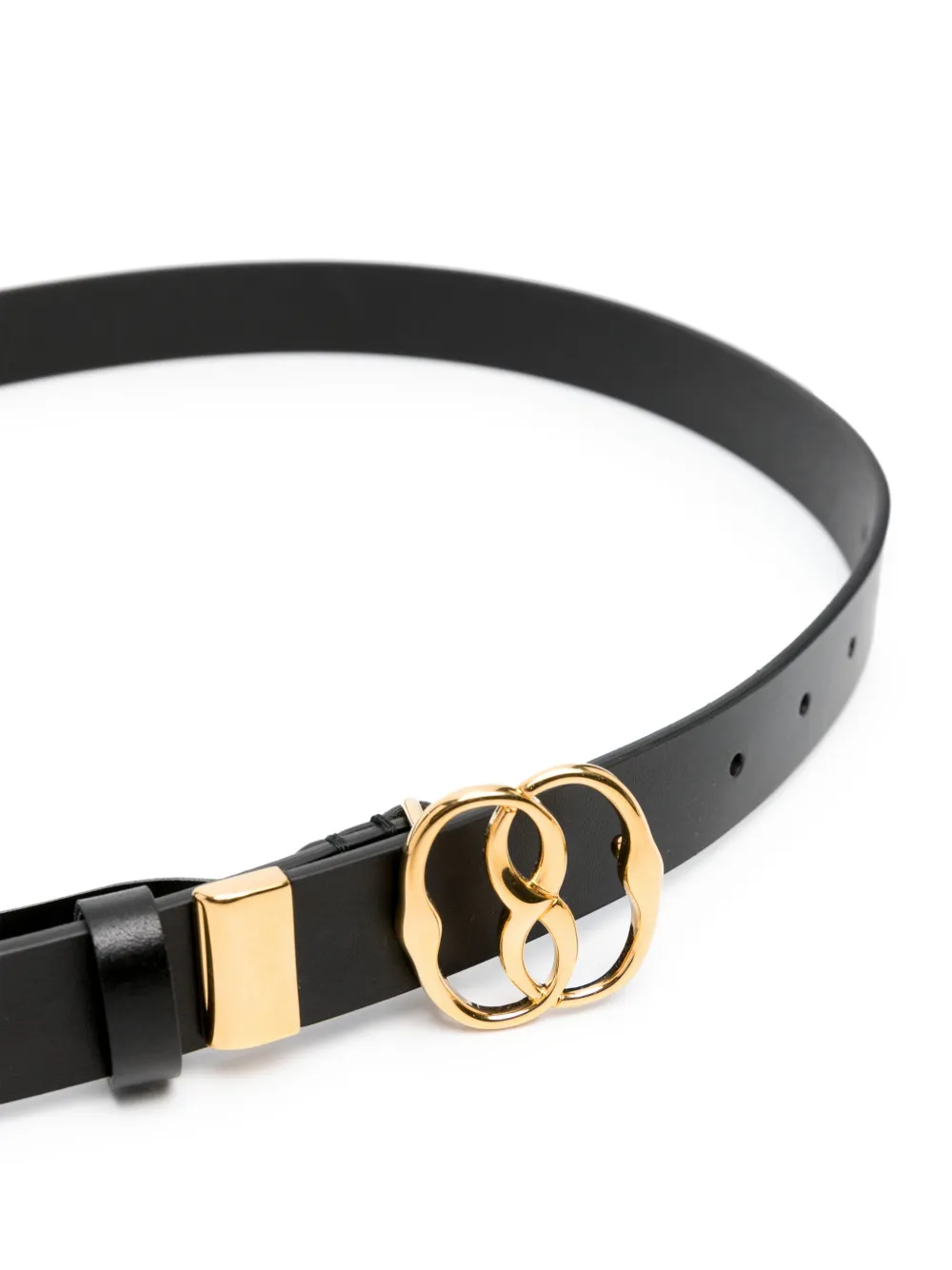 Bally logo-buckle leather belt - Zwart
