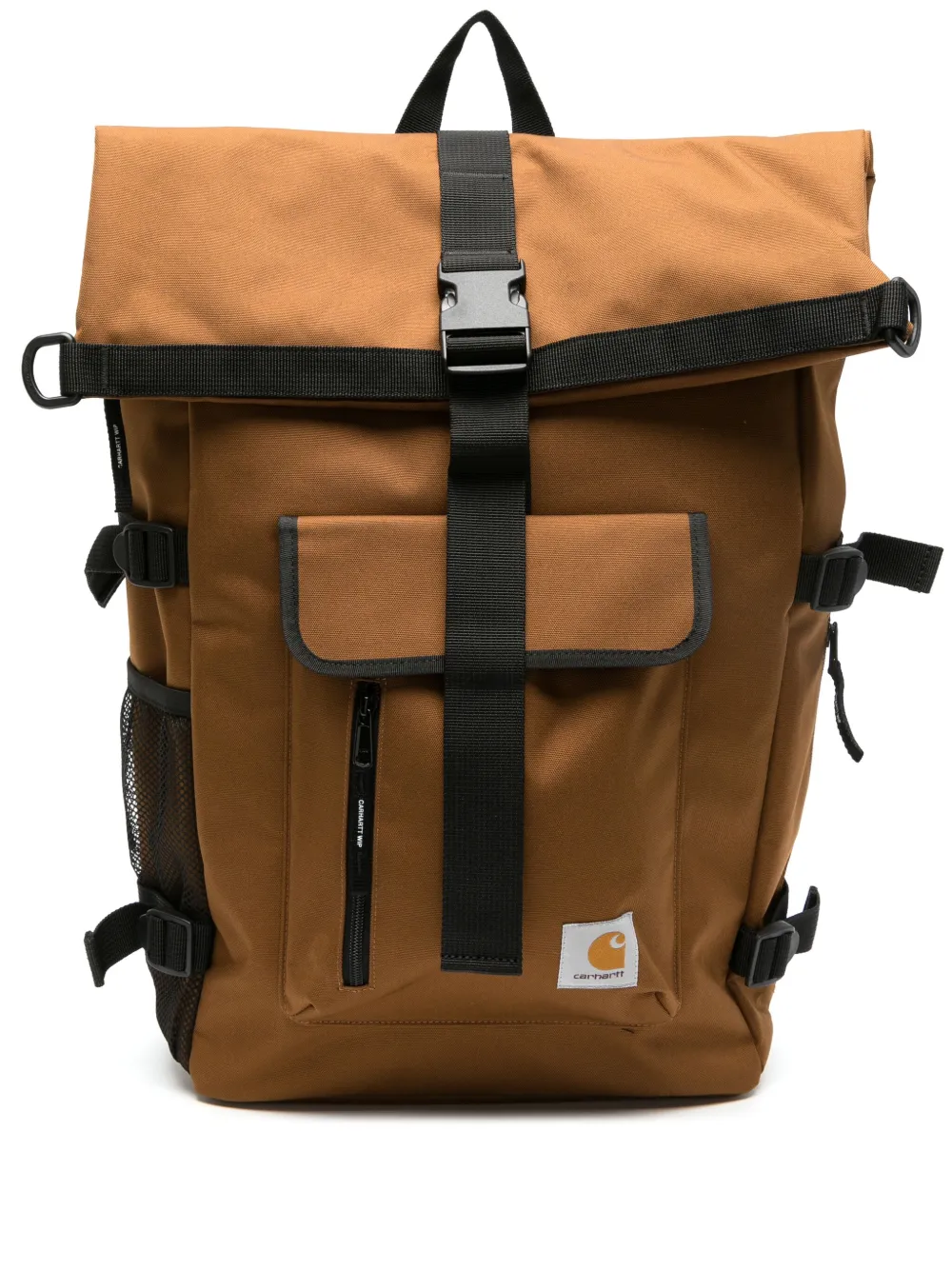 Carhartt Phils Logo-patch Backpack In Brown