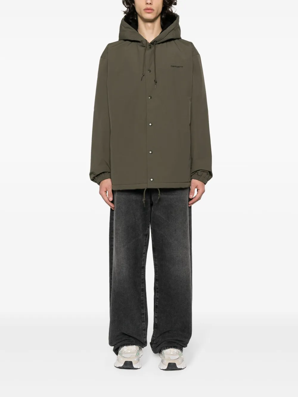 Carhartt WIP logo-embroidered hooded jacket - Groen