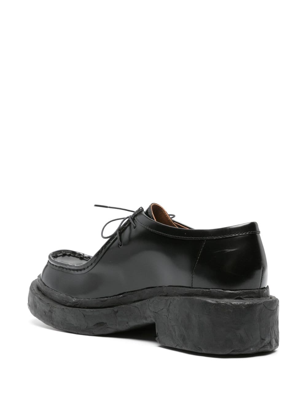 Shop Camperlab Vamonos Leather Derby Shoes In Black