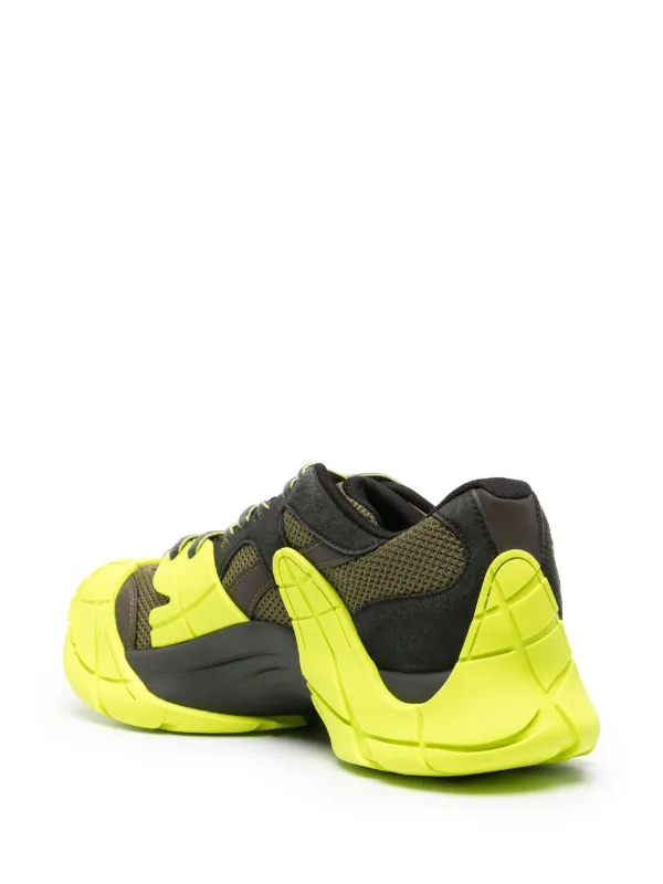 camper lab tormenta ブラック&イエロー　43 CamperLab Tormenta Panelled Mesh Sneakers | Green | FARFETCH