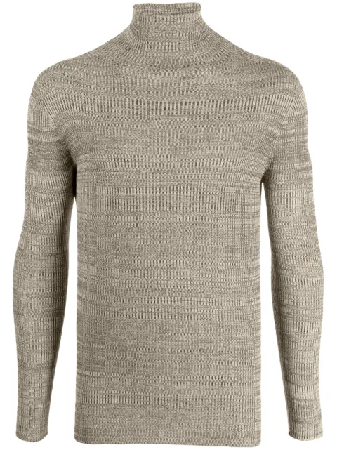 Rier mélange waffle-knit silk jumper