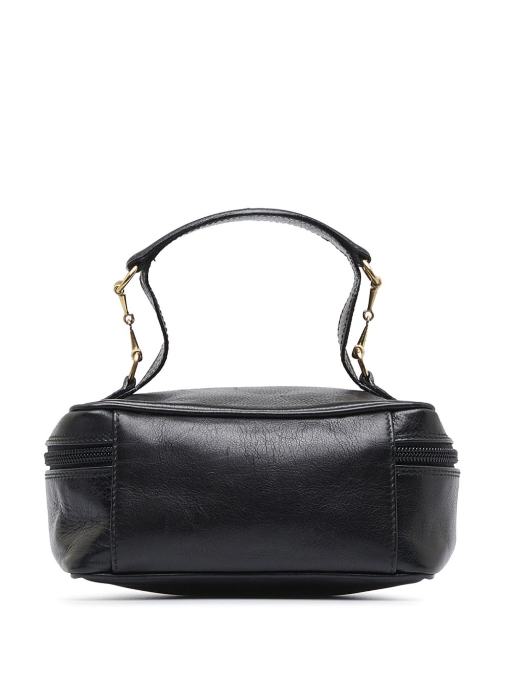 Gucci Pre-Owned Horsebit leather vanity bag - Zwart