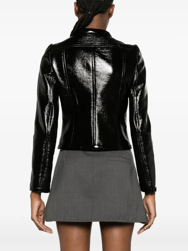 Courrèges Iconic Vinyl ロゴパッチ ジャケット | ブラック Courrèges Iconic Vinyl ロゴパッチ ジャケット | ブラック