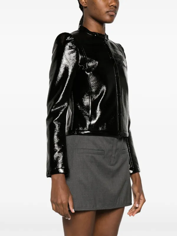 【関税込み】Courreges ブラック ロゴ刺繍 パファージャケット Courrèges Iconic Vinyl ロゴパッチ ジャケット | ブラック