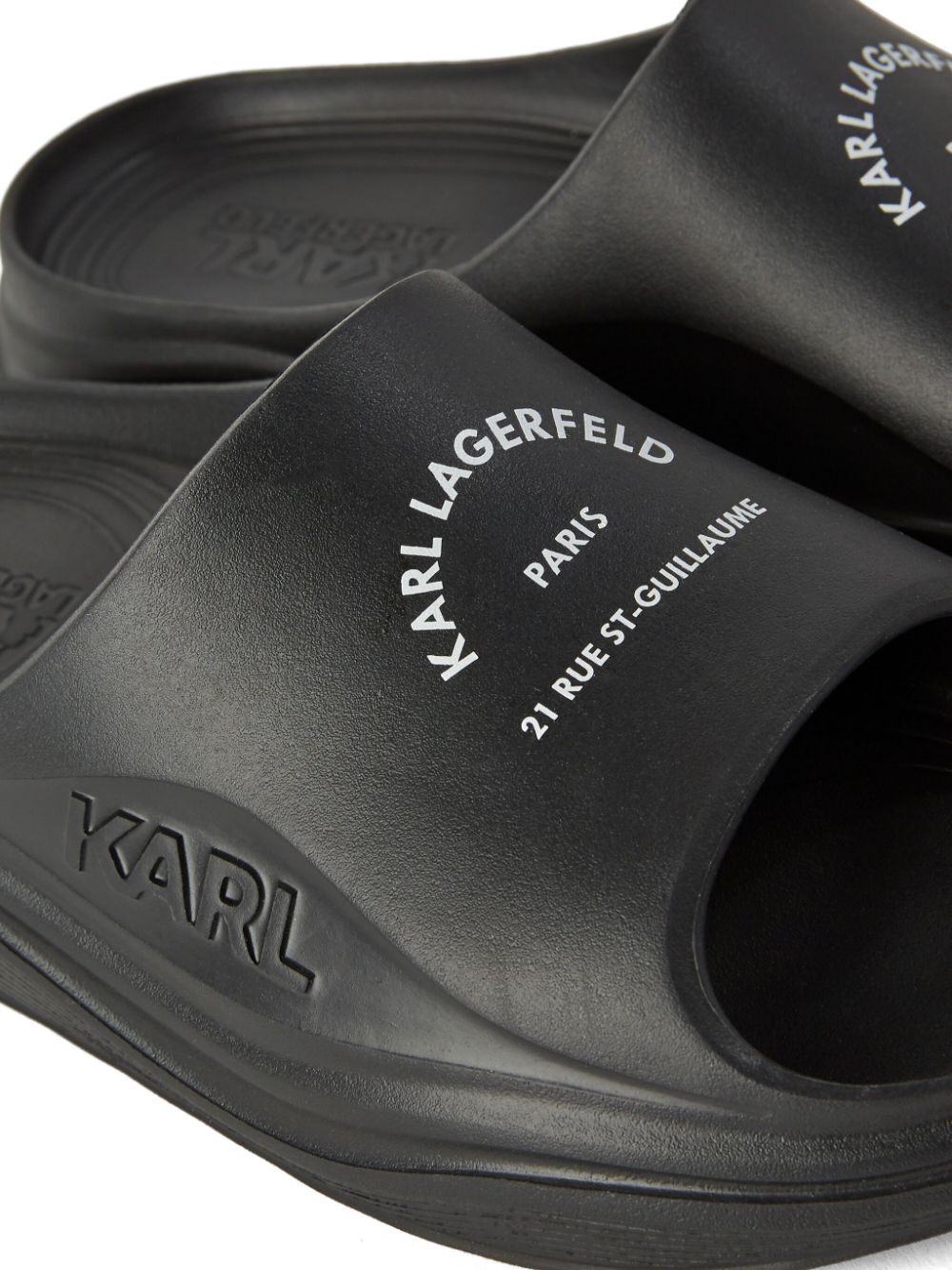 Karl Lagerfeld Skoona Maison logo-print slides Black