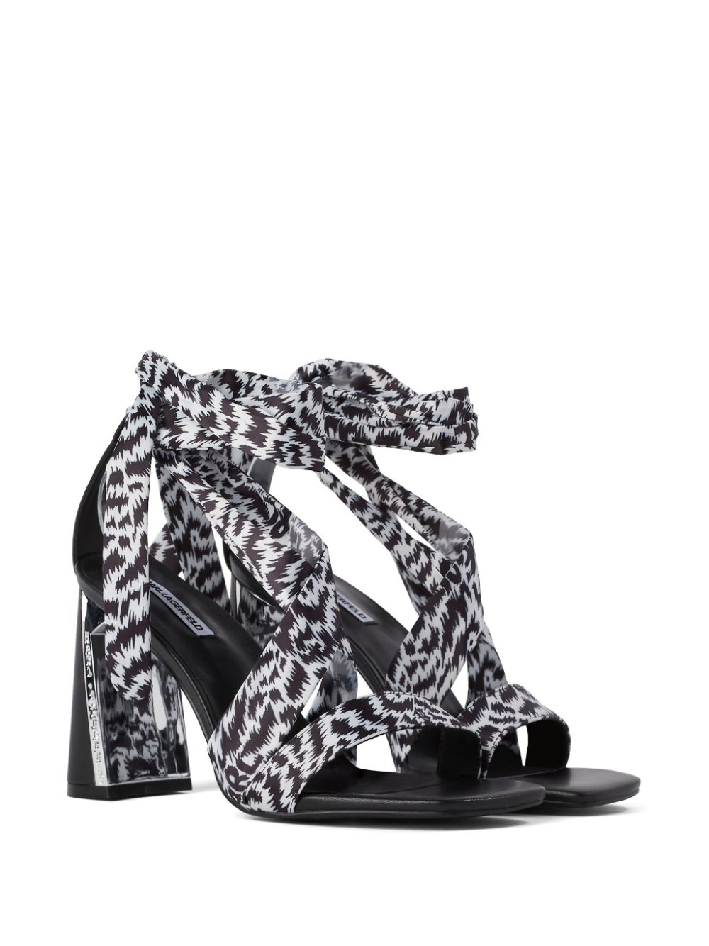 Karl Lagerfeld Masque 90mm scarf-wrap sandals Black