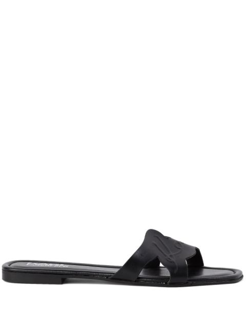 Karl Lagerfeld logo-embossed leather sandals