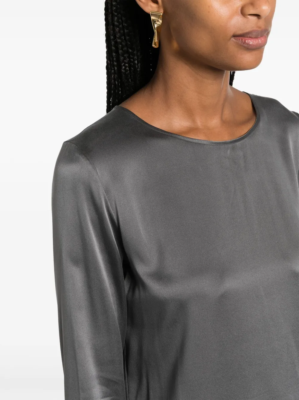 Max Mara Leisure Blouse met ronde hals Grijs
