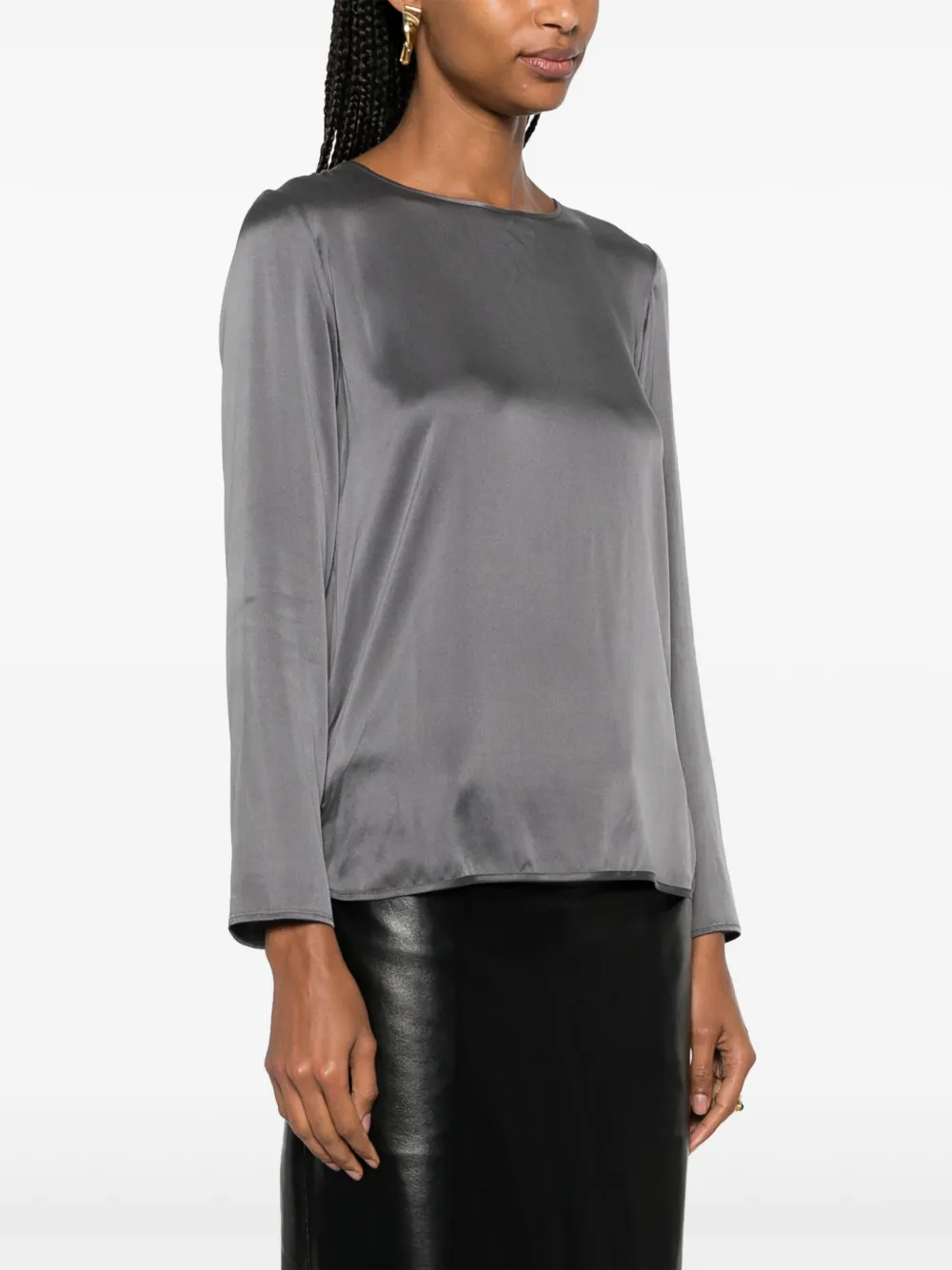 Max Mara Leisure Blouse met ronde hals Grijs