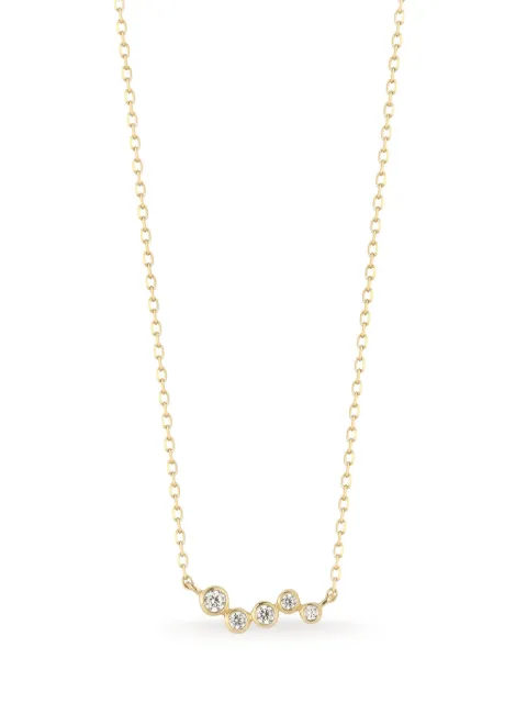 Mateo collar Mini Wave en oro amarillo de 14kt con dije de diamante