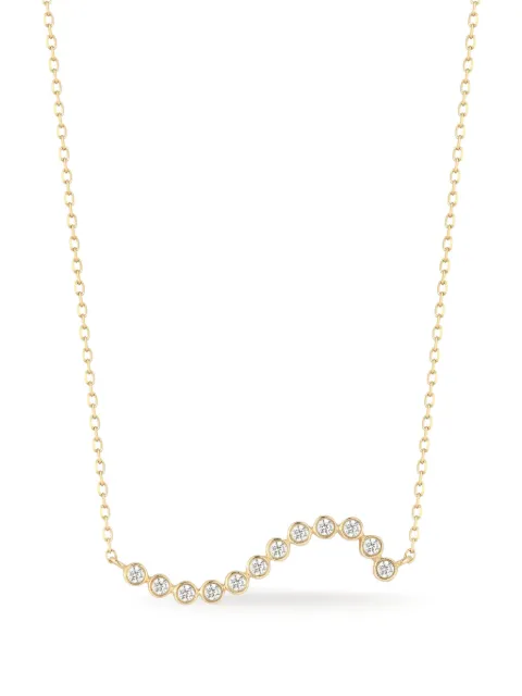 Mateo 14kt yellow gold Wave diamond pendant necklace