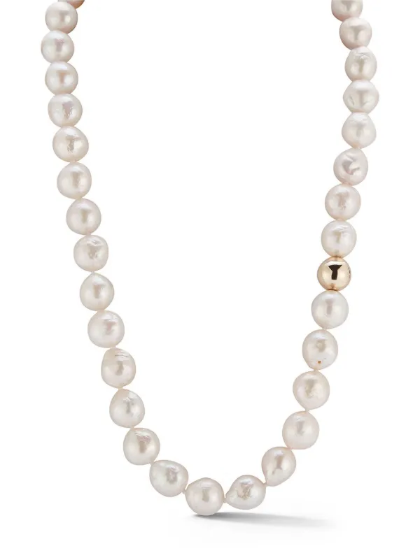 Mateo 14kt Yellow Gold Baroque Pearl Necklace | Neutrals