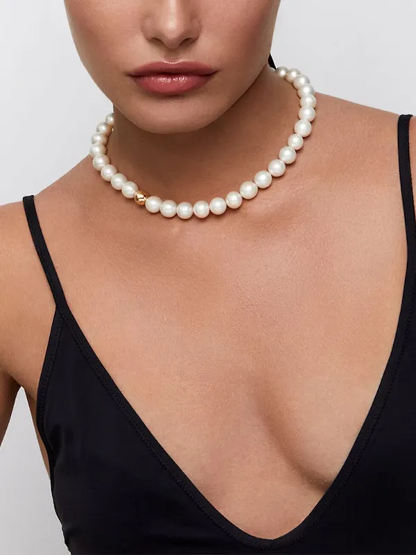 【MATEO】14-karat gold pearl ネックレス MATEO 14-karat gold, pearl and diamond necklace | NET-A-PORTER