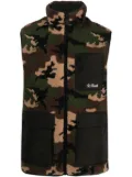 MC2 Saint Barth camouflage-print zipped gilet - Green