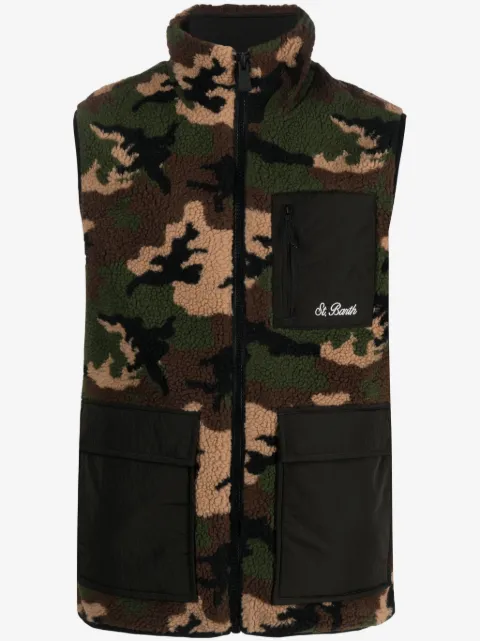 MC2 Saint Barth gilet zippé à imprimé camouflage