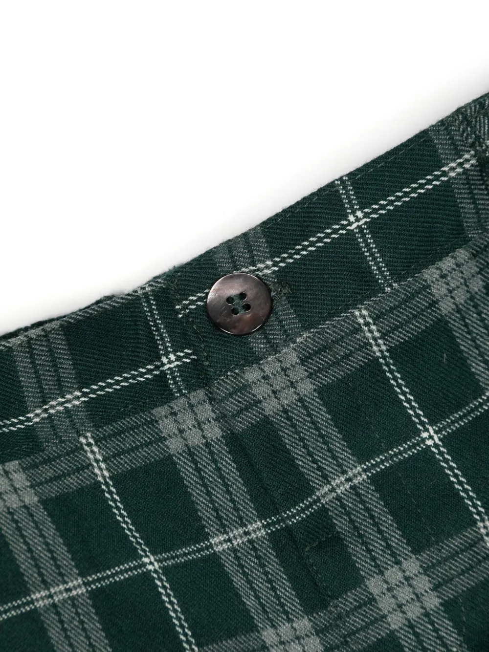 Siola Check-pattern Cotton Trousers In Green