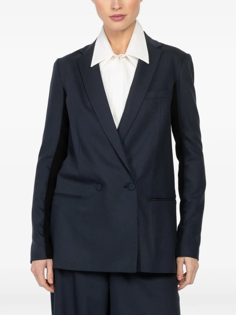 NELLS NELSON double-breasted panelled blazer - Blue