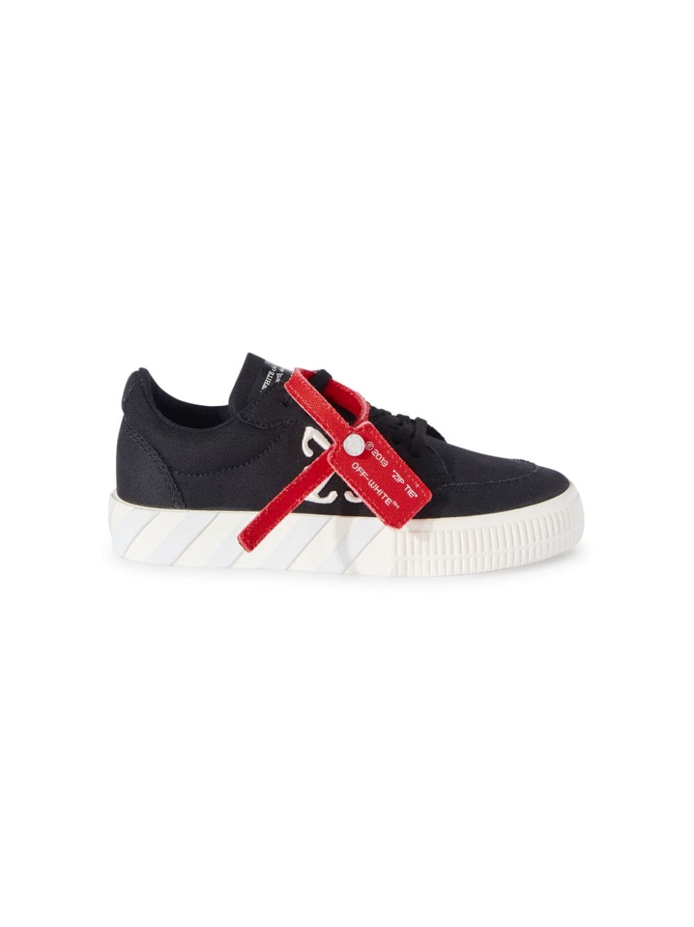 Shop Off-white Vulcanized Low-top Sneakers In Black
