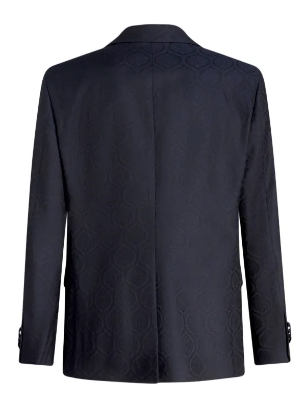 ETRO ピークドラペル シングルジャケット | ブルー | FARFETCH JP