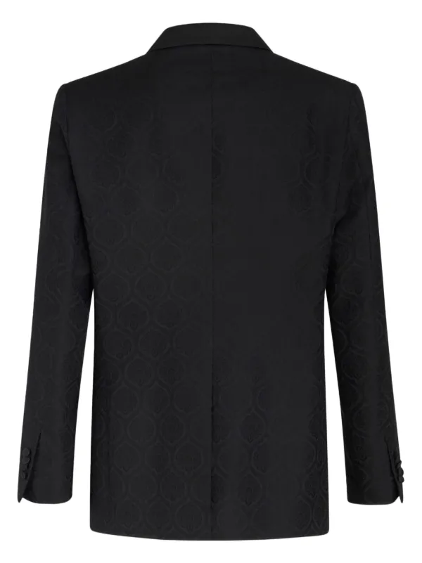 ETRO Jacquard double-breasted Blazer | Black | FARFETCH