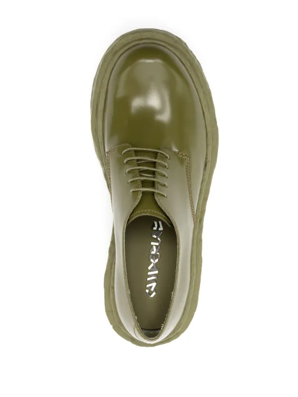 CamperLab Vámonos Leather Derby Shoes | Green | FARFETCH