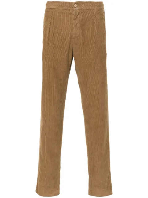 Kiton corduroy slim-cut trousers