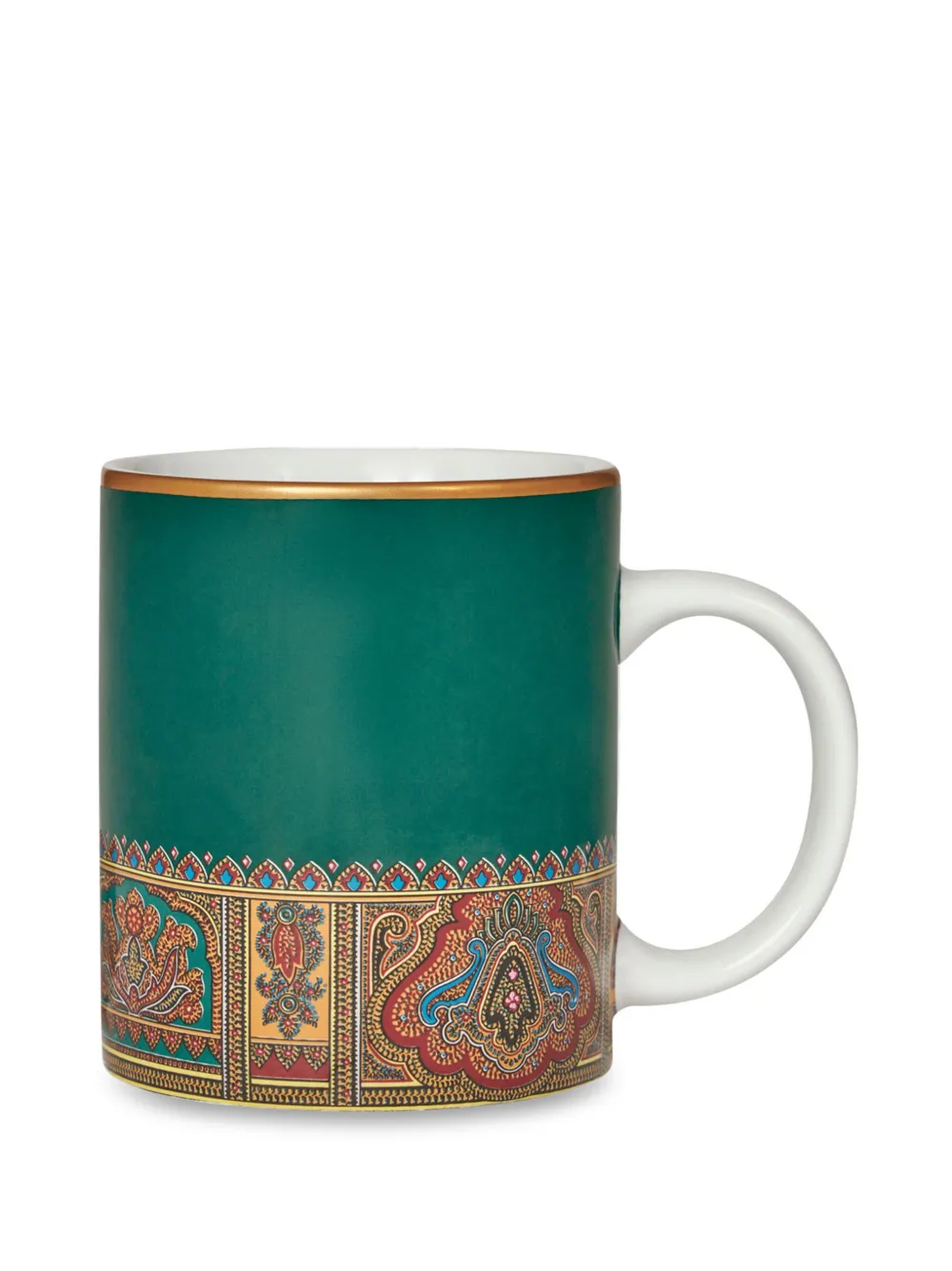 Shop Etro Paisley-print Porcelain Mug In Green