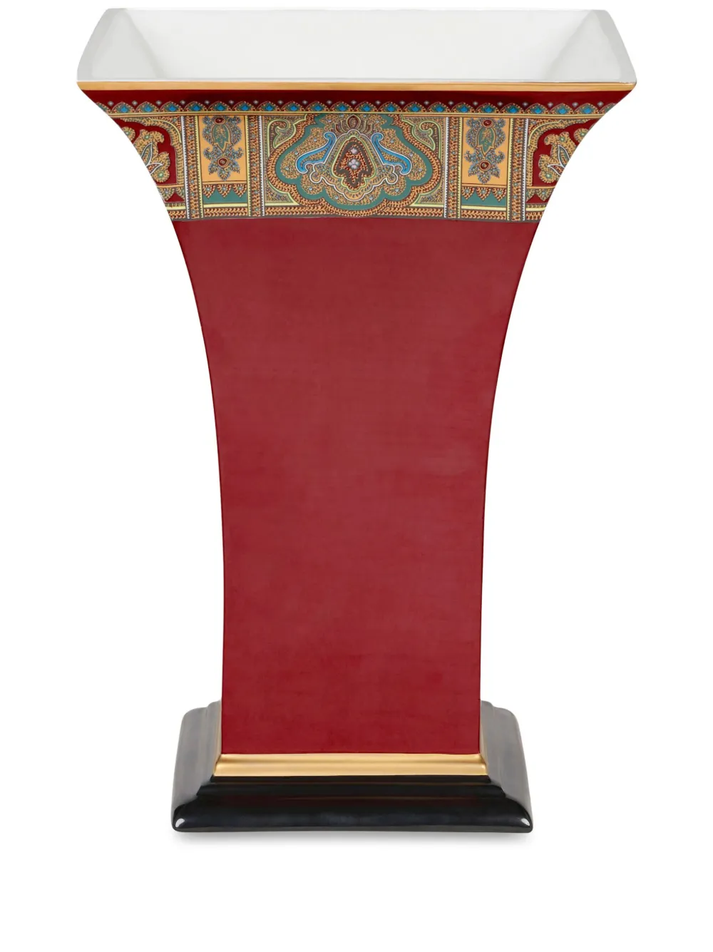 Etro Home Paisley-print Porcelain Vase In Red