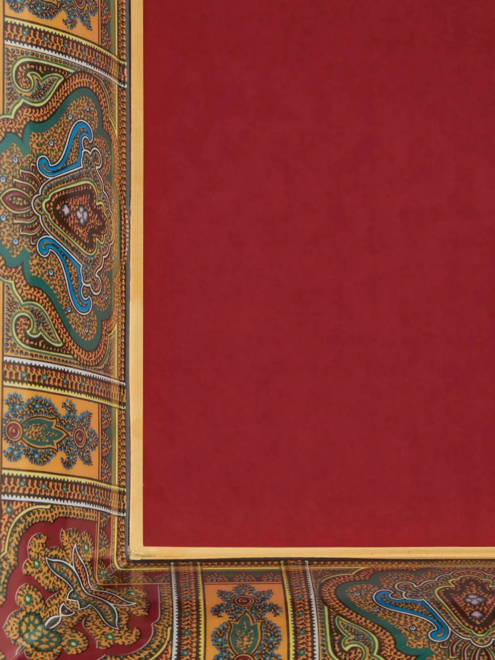 Shop Etro Home Graphic-print Porcelain Tray In Red