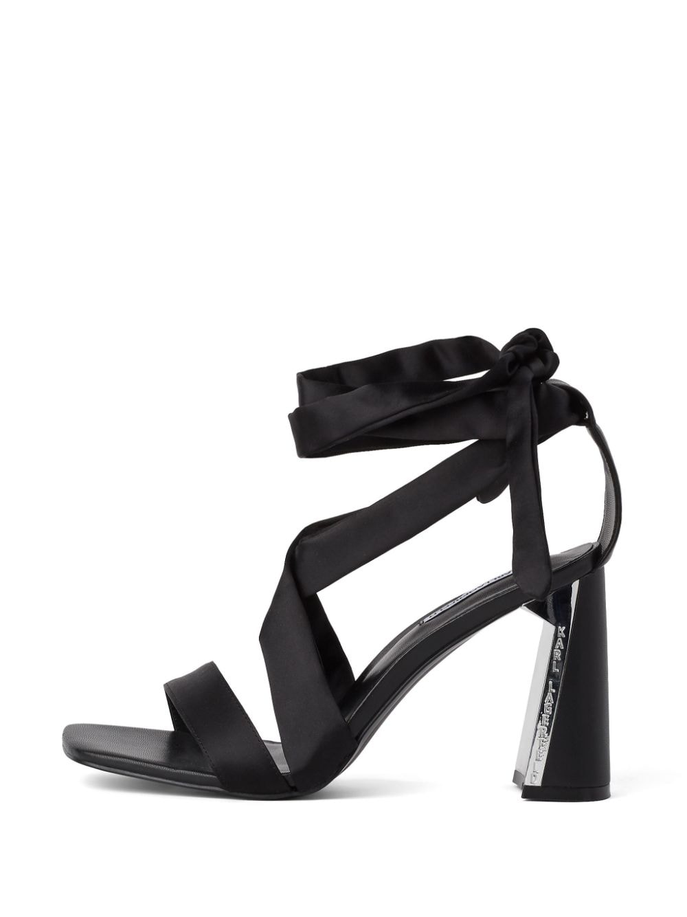 Karl Lagerfeld Masque 90mm scarf-wrap sandals Black