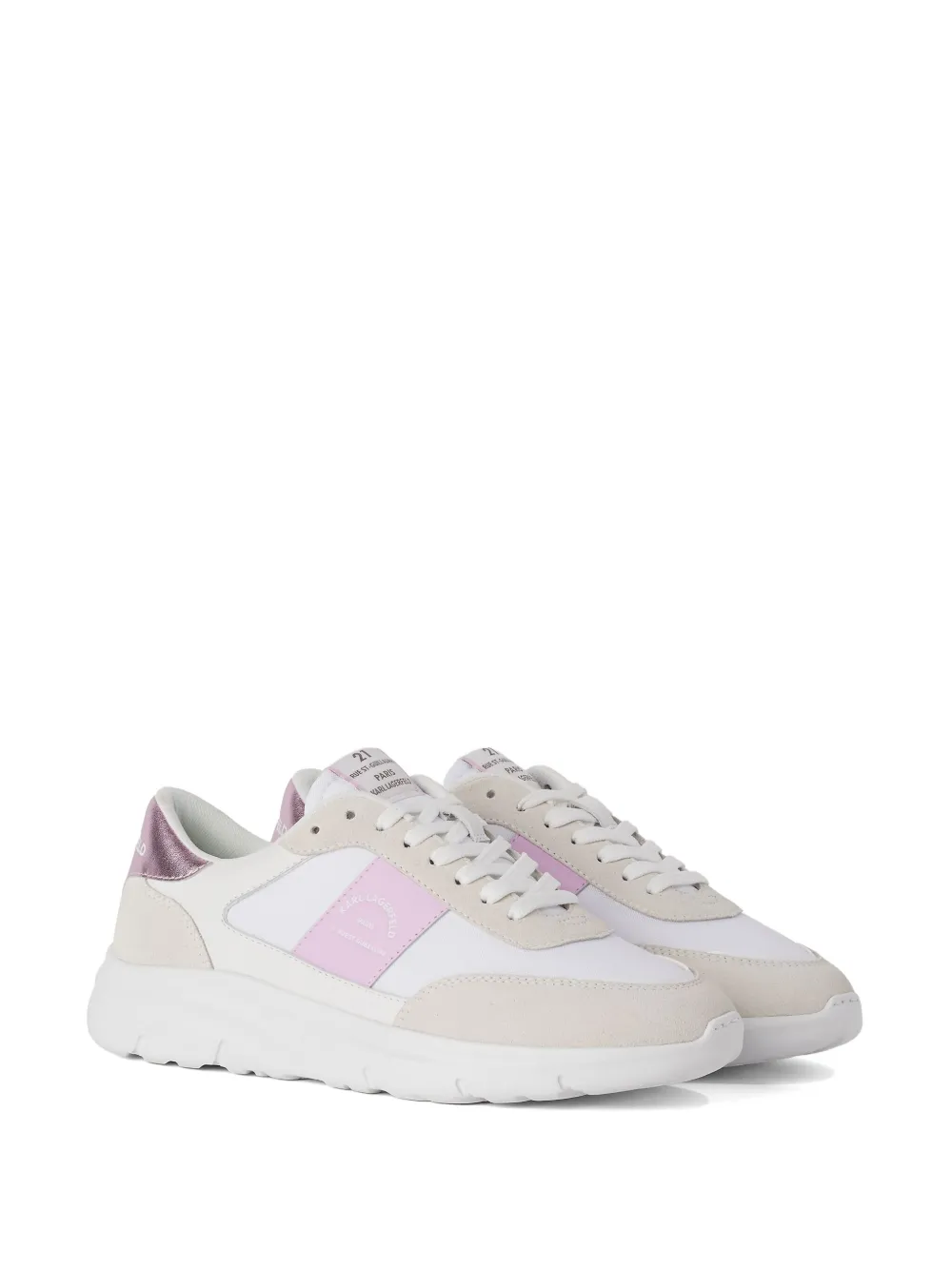 Karl Lagerfeld Serger leren sneakers - Wit